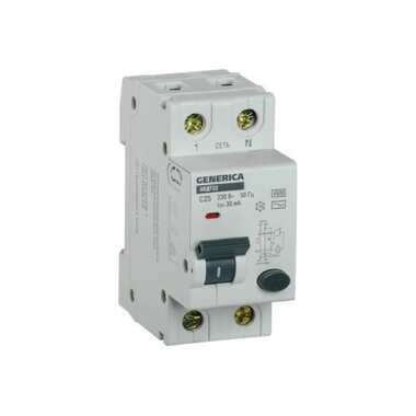 Автоматический выключатель дифференциального тока GENERICA АВДТ 32 C25 MAD25-5-025-C-30