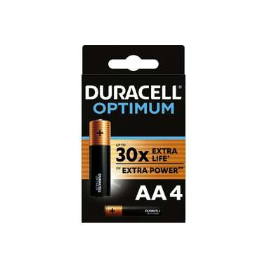 Батарейки Duracell Optimum щелочные, размера АА, 4 шт., Б0056020