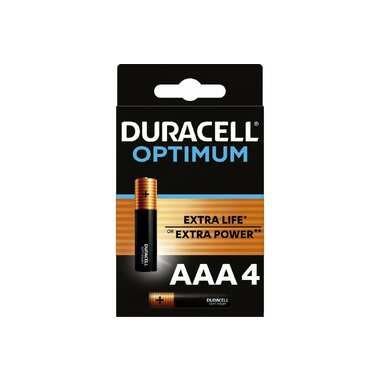 Батарейки Duracell Optimum щелочные, размера ААА, 4 шт., Б0056021