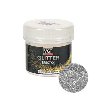 Сухие блёстки VGT PET GLITTER (серебро) 0,05 кг 11607575