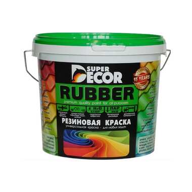 Резиновая краска SUPER DECOR 00 белоснежная, 3 кг 4630024700059