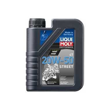 Минеральное моторное масло для 4-тактных мотоциклов Motorbike 4T Street 20W-50 SG/SJ/SL (1 л) LIQUI MOLY 1500