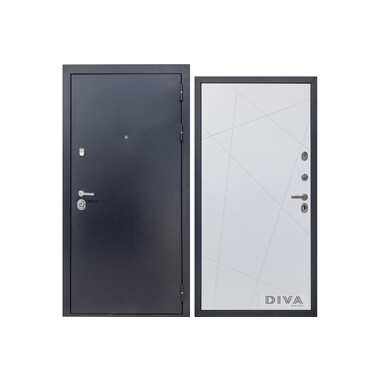 Дверь DIVA 40 2050x960 мм Правая Титан - Д11 Белый софт УТ-00073550
