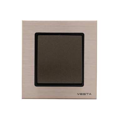 Одноклавишный выключатель Vesta Electric Exclusive Champagne Metallic FVK050202BSH