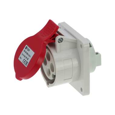 Встраиваемая розетка INPIN 16A/400V/3P+E/IP44, фланец 75x75 CA1390