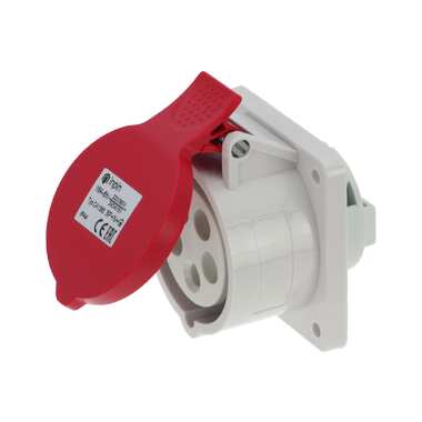 Встраиваемая розетка INPIN 16A/400V/3P+N+E/IP44, фланец 75x75 CA1385