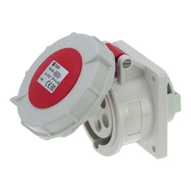 Встраиваемая розетка INPIN 16A/400V/3P+N+E/IP67, фланец 75x75 CA228