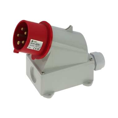 Настенная вилка INPIN 32A/400V/3P+N+E/IP44 CA354