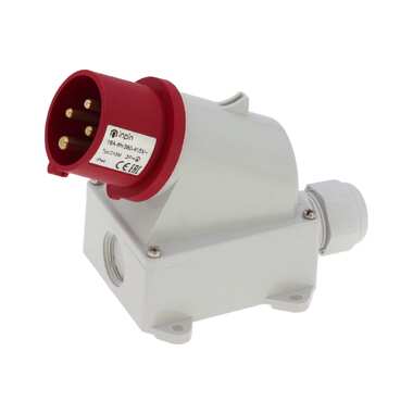 Настенная вилка INPIN 16A/400V/3P+E/IP44 CA336