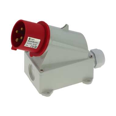 Настенная вилка INPIN 32A/400V/3P+E/IP44 CA348