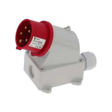 Настенная вилка INPIN 16A/400V/3P+N+E/IP44 CA342