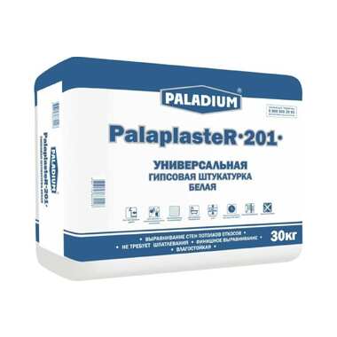 Гипсовая штукатурка PALADIUM PalaplasteR-201 (белая; 30 кг) 82199021