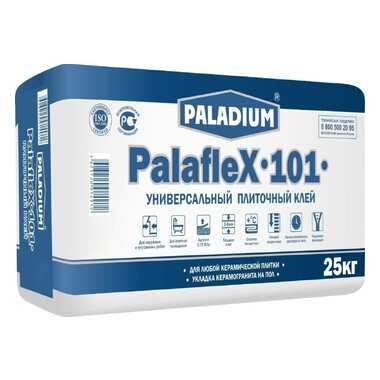 Плиточный клей PALADIUM PalafleX-101 Универсальный класс C0T, 25 кг PL-101/25