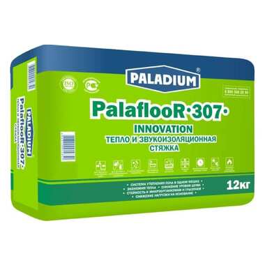 Цементная стяжка с пеностеклом PALADIUM PalaflooR-307 12 кг 15290320