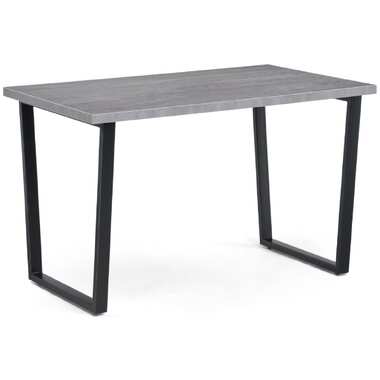 Деревянный стол Woodville Лота Лофт 120 25 мм черный матовый, бетон 489666