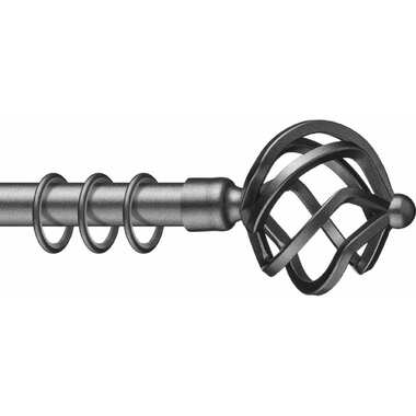 Наконечник для карниза Arttex Шар кованый D20 мм, Графит А0000012029