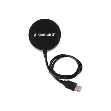 Концентратор USB 2.0 Gembird 4 порта, кабель 45см, черный, блистер UHB-241B
