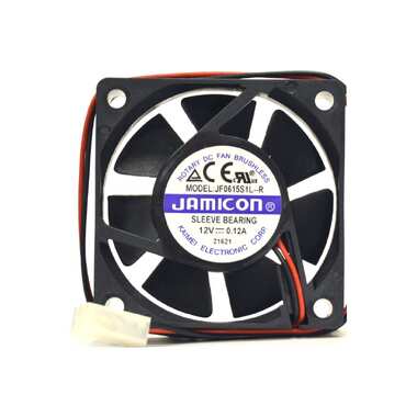 Вентилятор JAMICON JF0615S1L 60х60х15 12В с разъемом 2 конт.MOLEX 5239-2(PHU-2) JF0615S1L-R