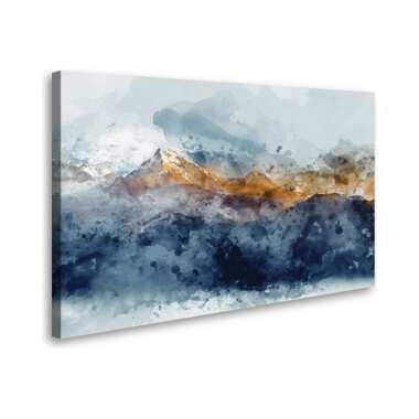 Картина-постер Студия фотообоев акварельные горы 80x50 см 2236654