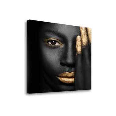 Картина-постер Студия фотообоев макияж с золотом 2 50x50 см 2336643