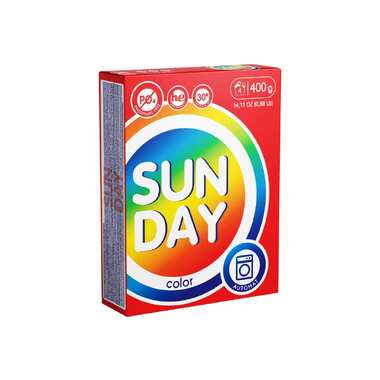 Стиральный порошок автомат Сонца 400г Sunday для цветного 86325