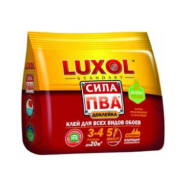 Обойный клей LUXOL Standart сила ПВА, 100 г LUXOL сила ПВА (Standart) 100г.