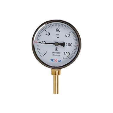 Биметаллический термометр ЭКО-М ЭКОМЕРА L=40 радиальный БТ-1-100-120С-L40-РИ