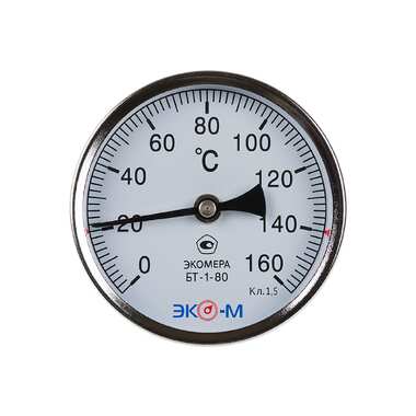 Биметаллический термометр ЭКО-М ЭКОМЕРА БТ-1-80-160С-L40