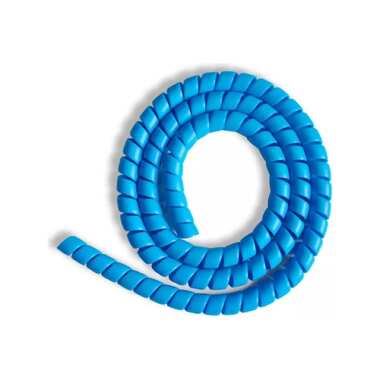 Спиральная пластиковая защита PARLMU SG-20-F14-k5 полипропилен, размер 20, плоская поверхность, цвет голубой, длина 5 м PR0400200-5