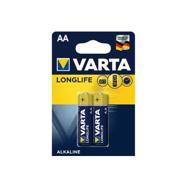 Батарейка Varta LONGLIFE LR6 AA BL2 Alkaline 1.5V (4106) (2/40/200) 04106101412