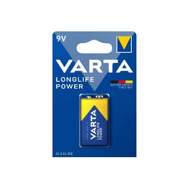 Батарейка Varta LONGLIFE POWER (HIGH ENERGY) Крона 6LR61 BL1 Alkaline 9V (1/10/50) 04922121411