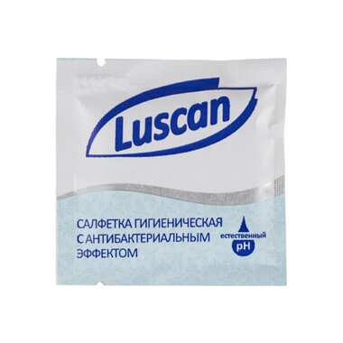 Антибактериальные влажные салфетки Luscan в саше 15x13,5 см 1000 шт в упаковке 1625793