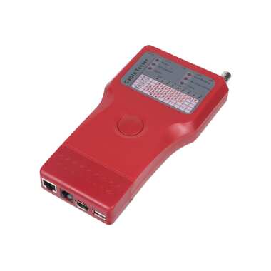 Тестер Cabeus для витой пары, коаксиала, телефона, USB, 1394 (батарея в комплекте, светодиод состояния) CT-SLT-5-1