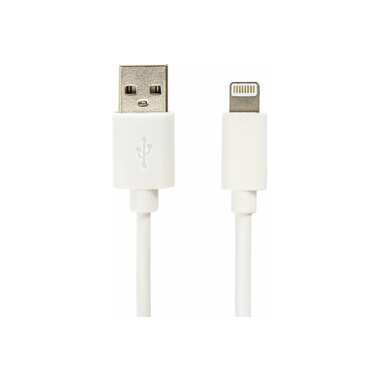 Кабель Usb 2.0-Lightning SONNEN белый 1 м, медь, для передачи данных и зарядки iPhone/iPad, 513559