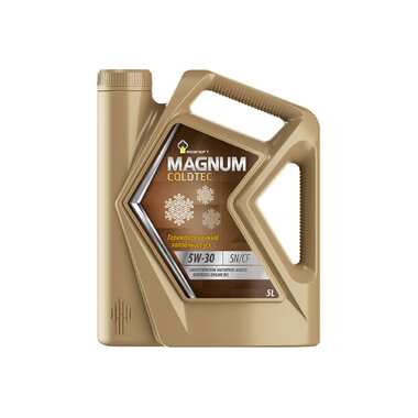 Моторное синтетическое масло Роснефть Magnum Coldtec 5W-30, канистра 5 л 40813250