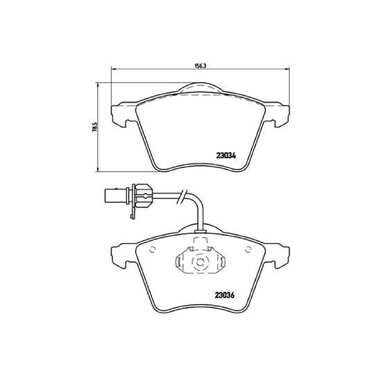 Колодки тормозные дисковые передние для автомобилей VW Transporter T4 156.3мм TRIALLI PF 1838