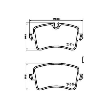 Колодки тормозные дисковые задние для автомобилей Audi A4 / A6 / A7 / Porsche Macan TRIALLI PF 4135