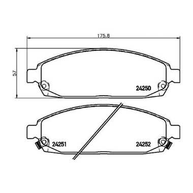 Колодки тормозные дисковые передние для автомобилей Jeep Grand Cherokee III TRIALLI PF 4239