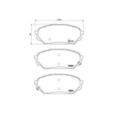 Колодки тормозные дисковые передние для автомобилей Hyundai ix55 TRIALLI PF 4234