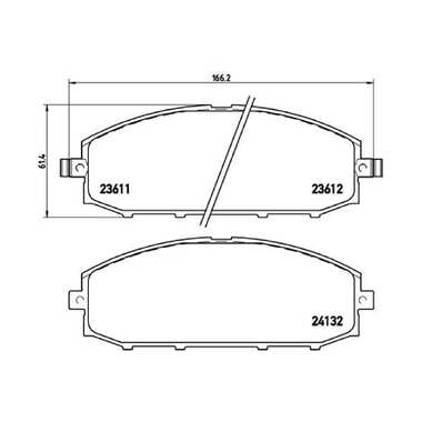 Колодки тормозные дисковые передние для автомобилей Nissan Patrol TRIALLI PF 4304