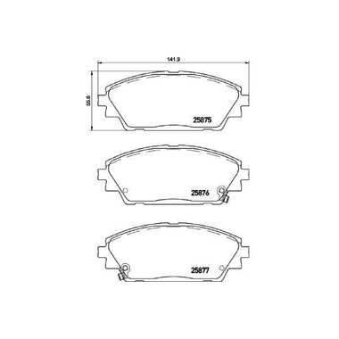 Колодки тормозные дисковые передние для автомобилей Mazda 3 / CX-3 TRIALLI PF 4264