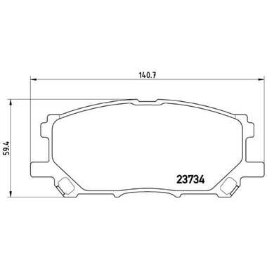 Колодки тормозные дисковые передние для автомобилей Lexus RX / Toyota Harrier TRIALLI PF 4346