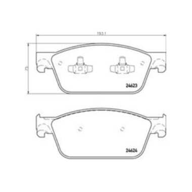 Колодки тормозные дисковые передние для автомобилей VW Transporter T5 193.1мм TRIALLI PF 1841