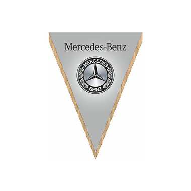 Треугольный вымпел Mersedes-Benz фон серый SKYWAY S05101055