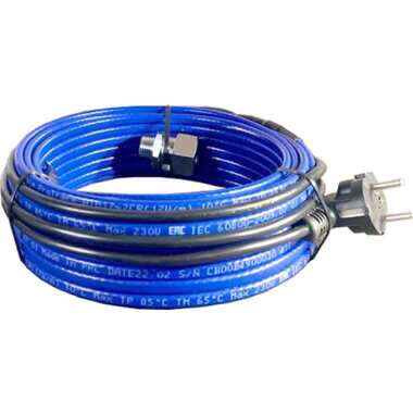 Греющий кабель для установки в трубу EASTEC с сальниковым узлом - 7м ГКвТ 7м (синий)