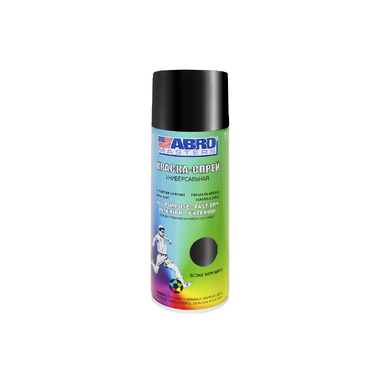 Аэрозольная краска ABRO INDUSTRIES INC Abro Masters черная блестящая, 400 мл SP-011-AM