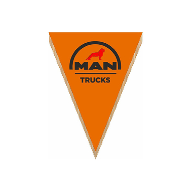 Треугольный вымпел MAN фон оранжевый SKYWAY S05101050