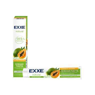 Зубная паста EXXE отбеливающая natural таурин и папаин, 75 мл 250637
