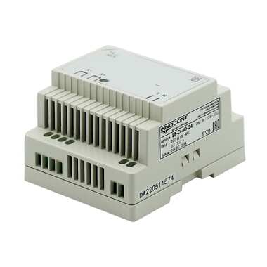 Блок питания INNOCONT -10 +50С, IP20, вход: 220VAC, 0.8А, выход: 60W, 24VDC, 2.5A, типы защиты: КЗ, перегрузка, перенапряжение SB-D-60-24