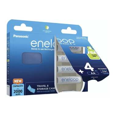 Аккумулятор Panasonic eneloop BK-3MCDEC4BE 2000mAh AA R6 +футляр BL4 УТ-00000799